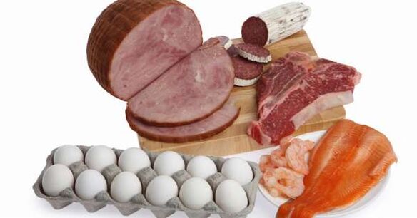Produkte für das Protein-Diät-Menü